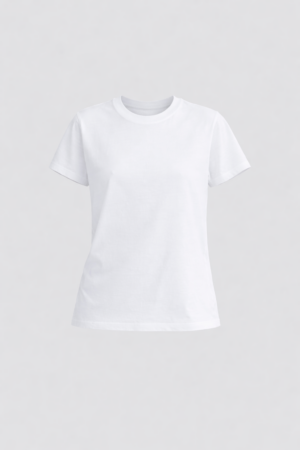 Organik Pamuk Beyaz Kurumsal T-Shirt Comfort Fit