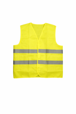 Sarı V yaka kurumsal iş yeleği, %100 polyester, rahat ve şık tasarım